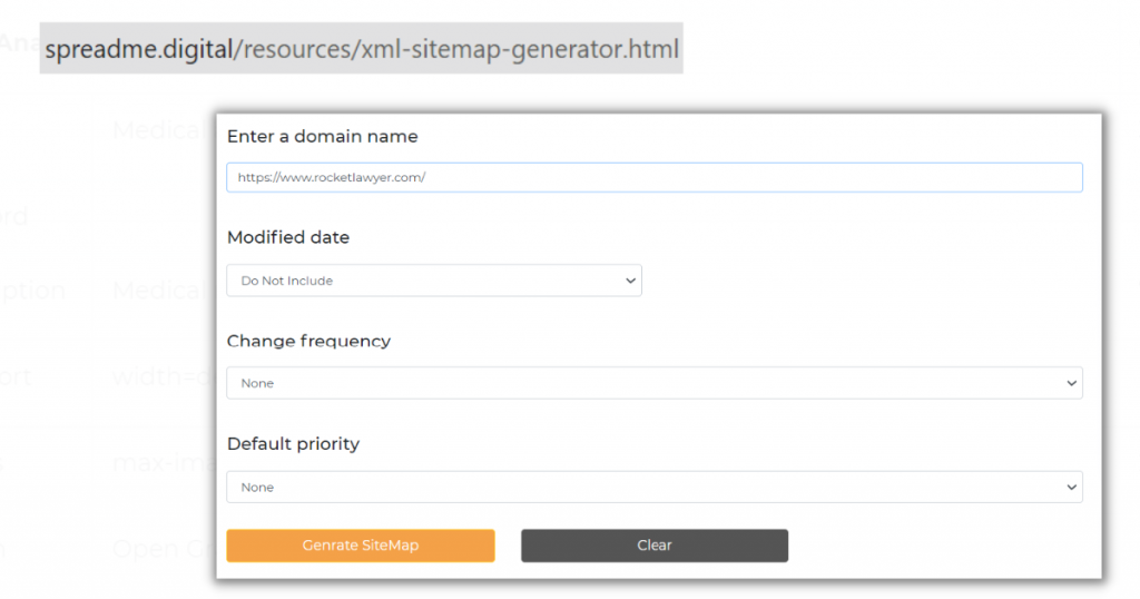 XML sitemap generator - spreadme digital