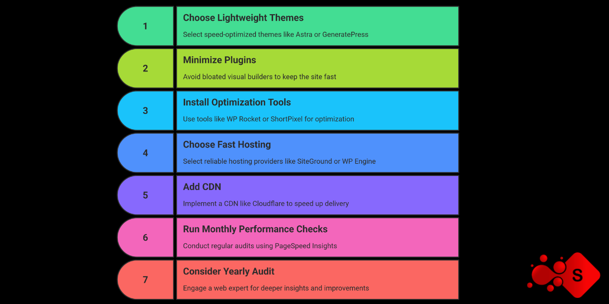 Top 10 steps for building a successful website, focusing on quick wins for non-developers and small teams.